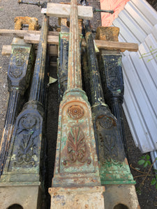 Victorian Decorative Cast Iron Lamp Posts Dated 1848 With Yorkshire Rose Victorian Decorative Cast Iron Lamp Posts Dated 1848 With Yorkshire Rose