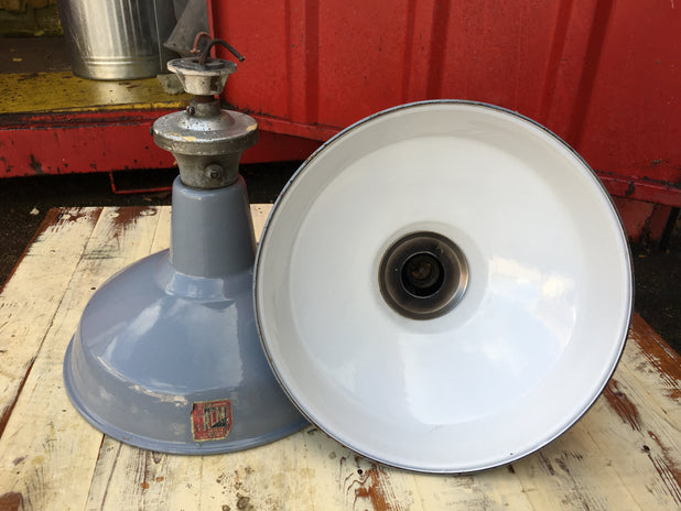 Vintage Benjamin Factory Industrial Enamel Lamps Different Sizes Available