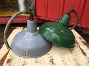 Vintage Benjamin Factory Industrial Enamel Lamps Different Sizes Available