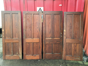 Original Vintage pitch pine 6FT internal doors 3 Available