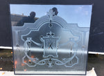 Ornate Acid Etched and Laminated Glass Panel