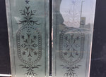 ORIGINAL VICTORIAN ROLLED BRILLIANT CUT ORNATE ETCHED GLASS PANEL
