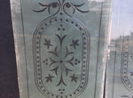ORIGINAL VICTORIAN ROLLED BRILLIANT CUT ORNATE ETCHED GLASS PANEL