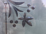 ORIGINAL VICTORIAN ROLLED BRILLIANT CUT ORNATE ETCHED GLASS PANEL