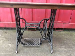 Vintage Singer Cast Iron Treadle Base Sewing Machine Table