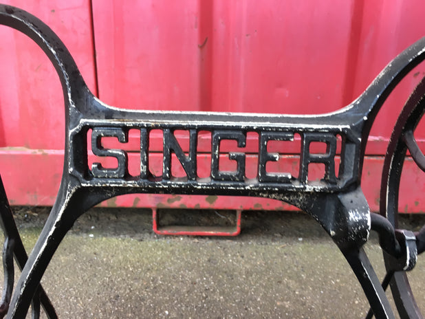 Vintage Singer Cast Iron Treadle Base Sewing Machine Table