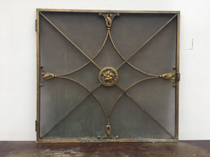 Antique Art Deco Radiator Cover Doors Hand Made In Bronze 3 Available