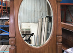 Vintage Pine Hall Way Mirror With Shelf Unit Reclaimed