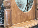 Vintage Pine Hall Way Mirror With Shelf Unit Reclaimed