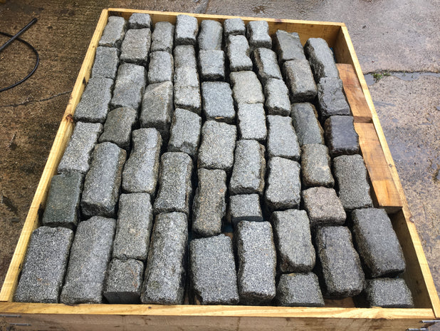 Reclaimed Pink Shap Granite Cobbles-Random Stone Setts