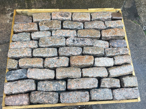 Reclaimed Pink Shap Granite Cobbles-Random Stone Setts