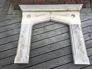 Gothic Limestone Fireplace