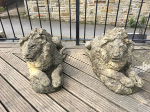 Two Reconstituted Stone Lions