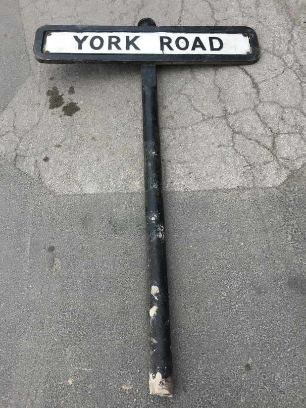 Cast Iron Sign with Pole - 
