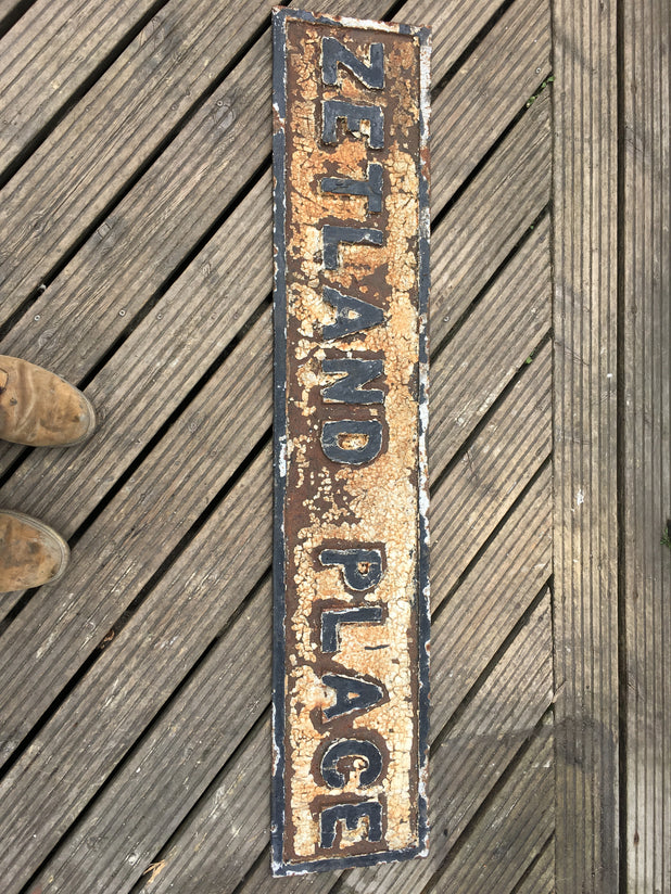 Cast Iron Sign 