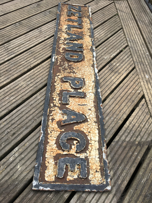 Cast Iron Sign 