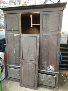 Antique Pine Triple Wardrobe