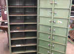 Vintage Steel Green Industrial Storage Lockers