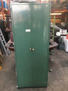 Reclaimed Vintage industrial storage heavy steel metal cabinet.