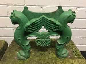 Pair Of Victorian Cast Iron Griffin Boot Scrapers Extremely Rare