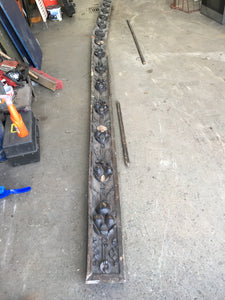 Large Antique Carved Oak Rail/ Panel 15FT long