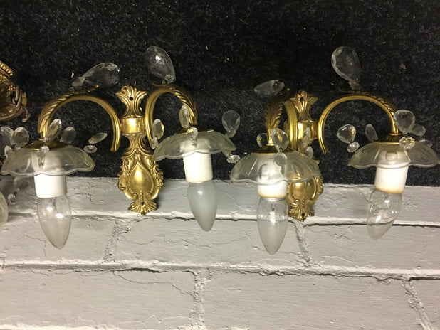 Vintage French style Chandelier With 4 Wall lights