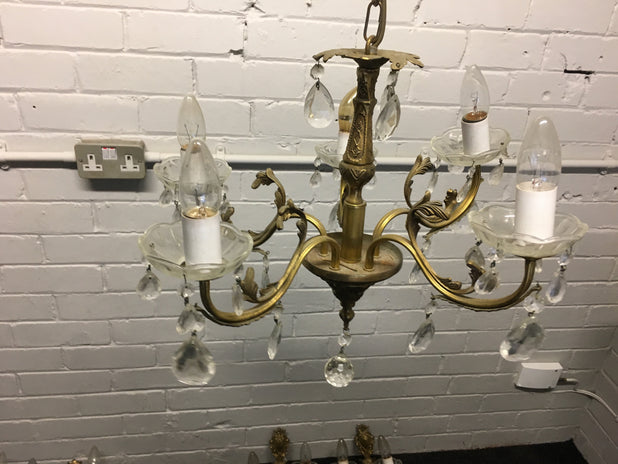 Vintage French style Chandelier With 4 Wall lights