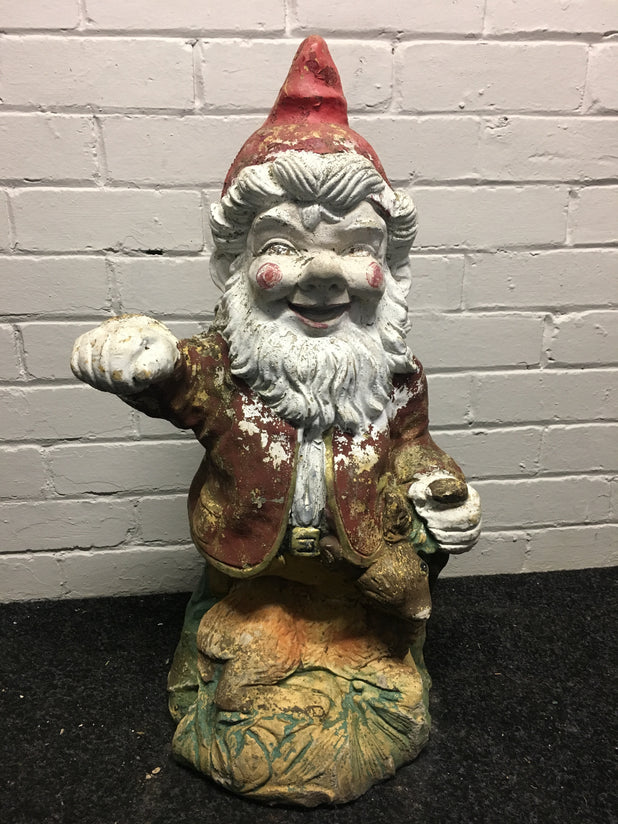 Antique Vintage Garden Gnome Statue