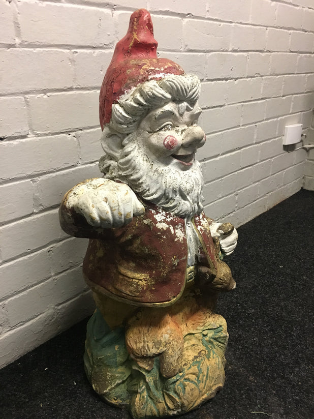Antique Vintage Garden Gnome Statue