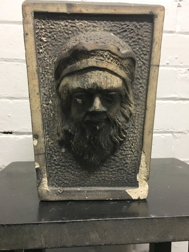 Antique Terracotta Keystone Head Sculpture