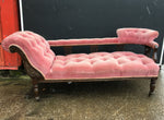 Antique Victorian Upholstered Chaise Longue