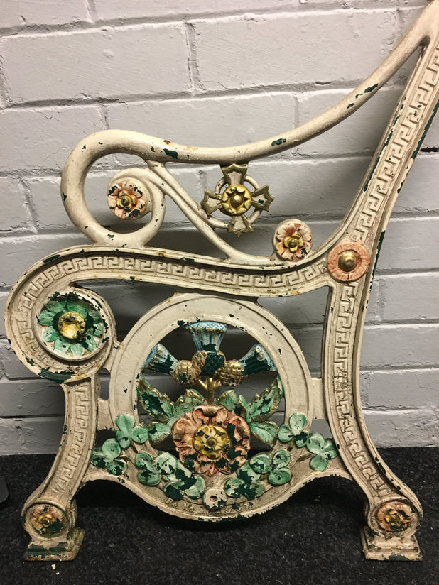 Vintage cast online iron bench ends