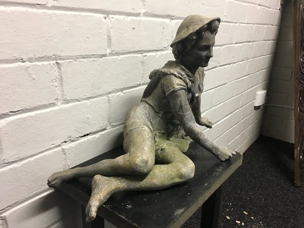 Large Antique Spelter Figure Could Be Peter Pan Maybe ??