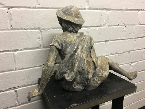 Large Antique Spelter Figure Could Be Peter Pan Maybe ??