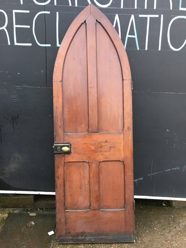 Antique Gothic Arched Doors Pitch Pine Reclaimed
