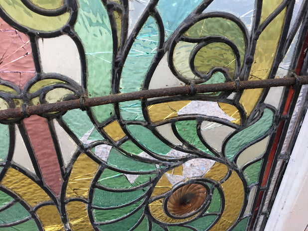 Large Antique Stained Glass Windows/Panels Reclaimed