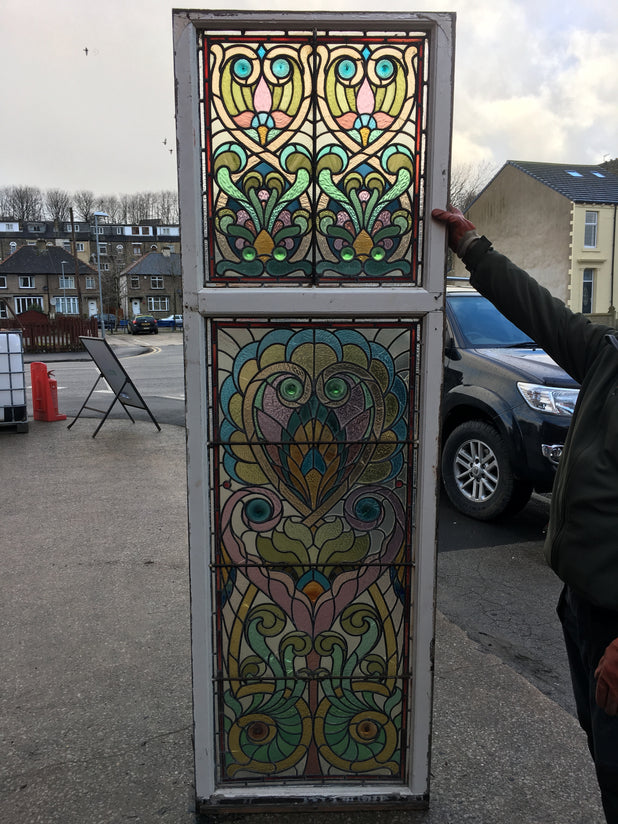 Large Antique Stained Glass Windows/Panels Reclaimed