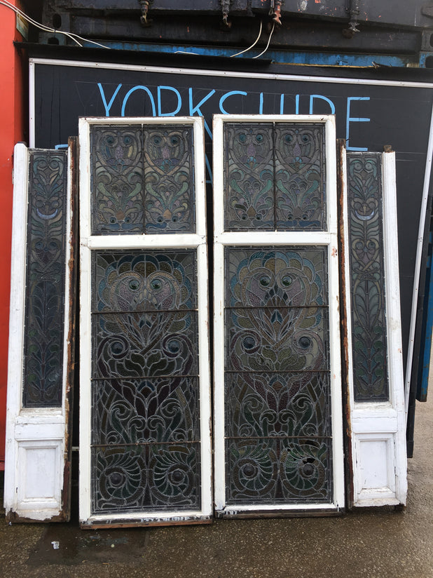 Large Antique Stained Glass Windows/Panels Reclaimed