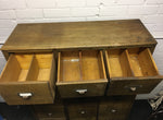 Vintage Oak 15-Drawer Filing Cabinet/ Haberdashery Cabinet