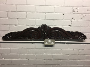 Hand Carved Mahogany Antique Wall Plaque