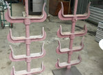 Vintage Freestanding Cowhorn Style Cast Iron Stands From Old Yorkshire Forge In Otley