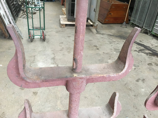 Vintage Freestanding Cowhorn Style Cast Iron Stands From Old Yorkshire Forge In Otley