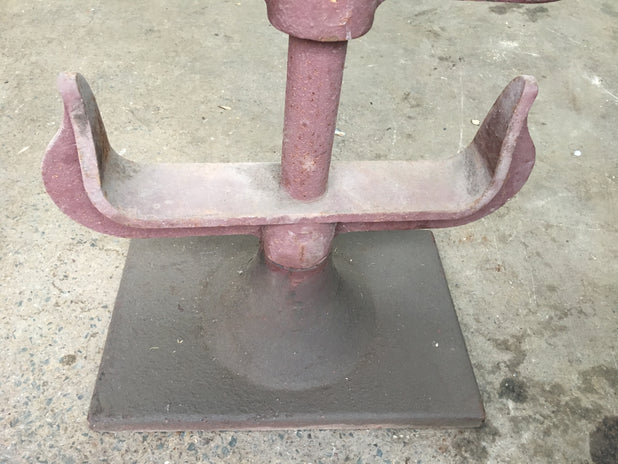 Vintage Freestanding Cowhorn Style Cast Iron Stands From Old Yorkshire Forge In Otley