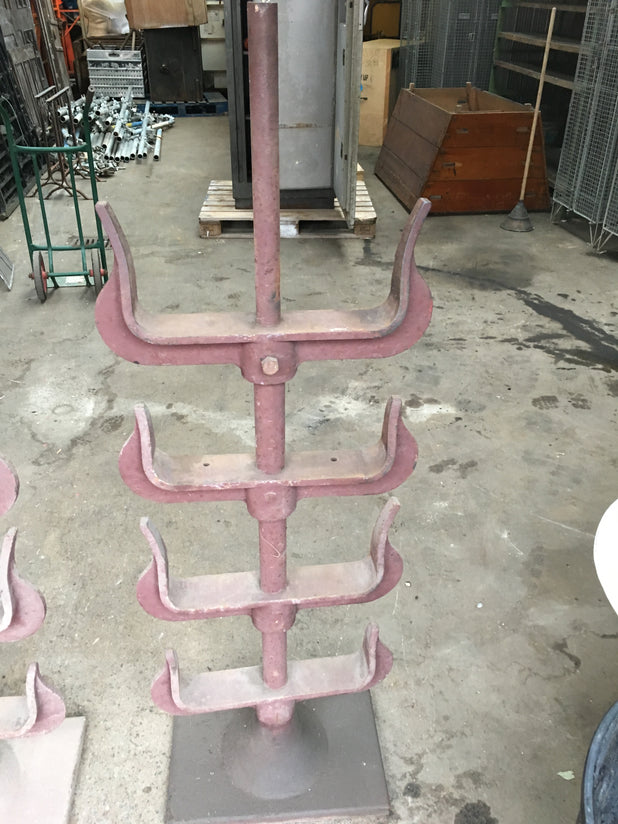 Vintage Freestanding Cowhorn Style Cast Iron Stands From Old Yorkshire Forge In Otley