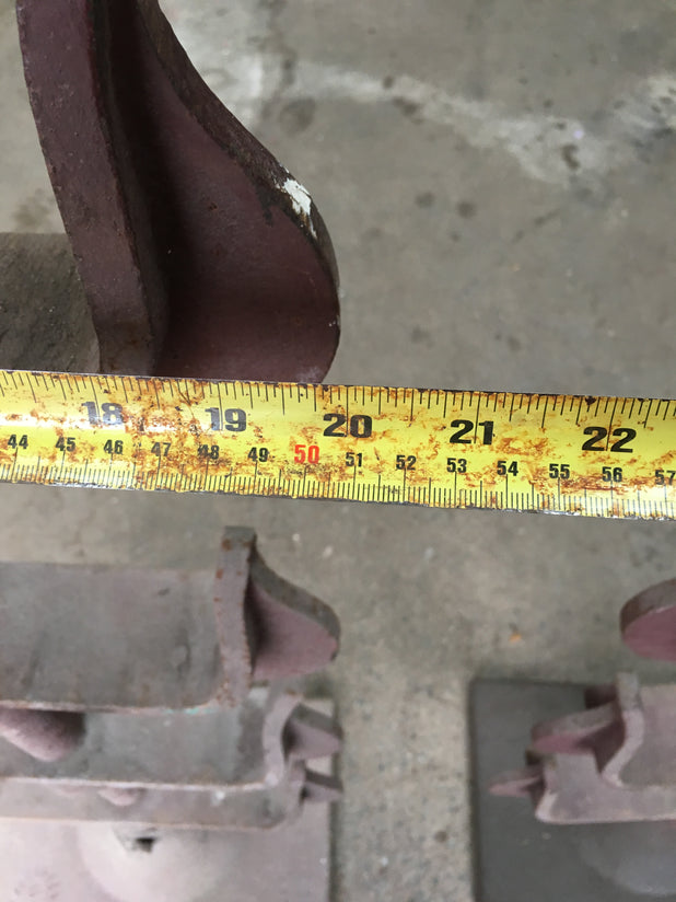 Vintage Freestanding Cowhorn Style Cast Iron Stands From Old Yorkshire Forge In Otley