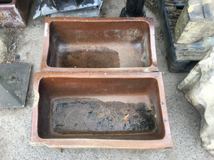 Pair of Salt Glazed Troughs by 'J Kitson & Sons' Of Denby Dale